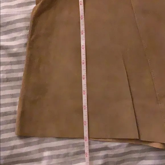 Vintage Asymmetric Suede Skirt