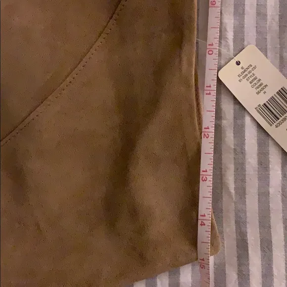 Vintage Asymmetric Suede Skirt