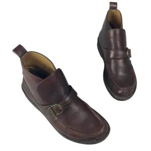 Vintage Born Oxford Leather Boots Size 9 Dark Brown
