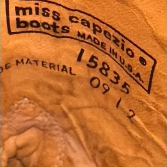 Vintage Britney Spears Capezio Tan Blue Monarcha Butterfly Cowgirl Western Boots