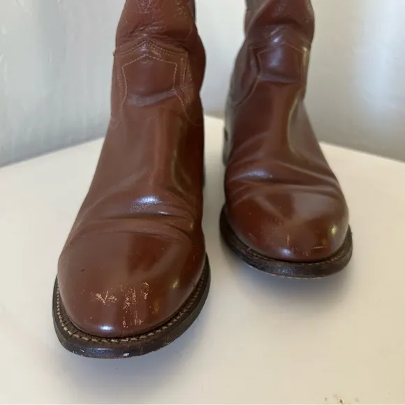Vintage Brown Cowboy Boots