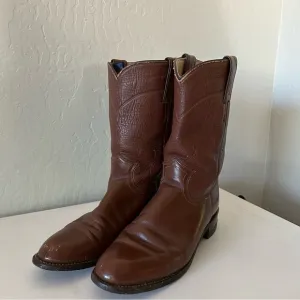 Vintage Brown Cowboy Boots