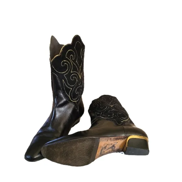 VINTAGE BRUNO MAGLI DESIGNER COWGIRL BOOTS, SZ 39