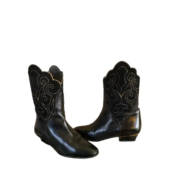 VINTAGE BRUNO MAGLI DESIGNER COWGIRL BOOTS, SZ 39