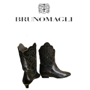 VINTAGE BRUNO MAGLI DESIGNER COWGIRL BOOTS, SZ 39