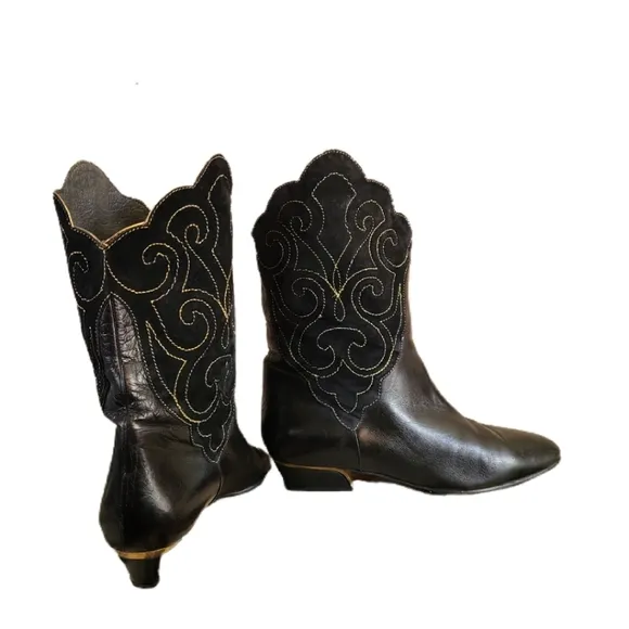 VINTAGE BRUNO MAGLI DESIGNER COWGIRL BOOTS, SZ 39