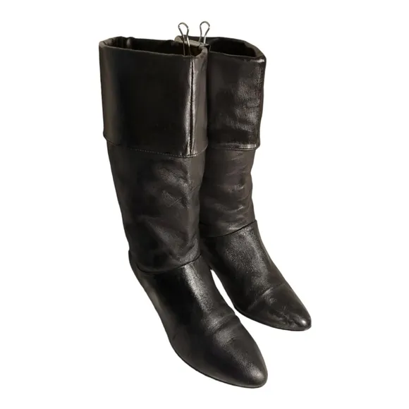 Vintage Calico 80s Convertible Fold Down Boots /Sz 6 Genuine Leather
