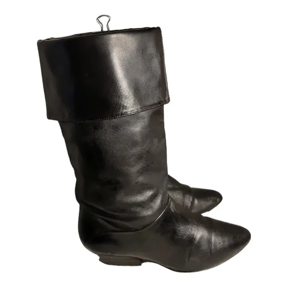 Vintage Calico 80s Convertible Fold Down Boots /Sz 6 Genuine Leather