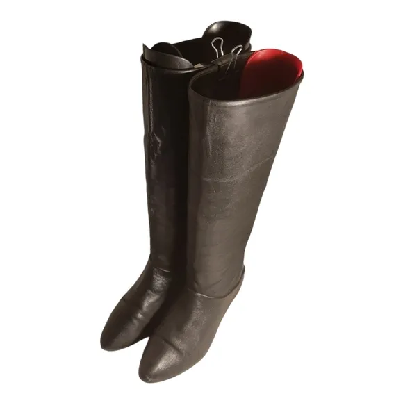 Vintage Calico 80s Convertible Fold Down Boots /Sz 6 Genuine Leather