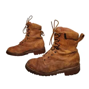 Vintage Chippewa Leather Lace-Up Combat Logger Boots Men's 8.5E, Vibram Soles