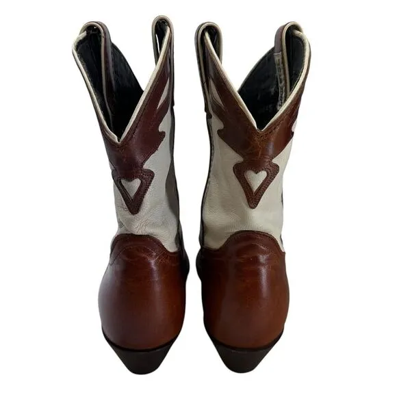 Vintage Code West Women's Western Boots Size 9M Snip‎ Toe Made In USA