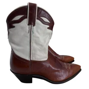Vintage Code West Women's Western Boots Size 9M Snip‎ Toe Made In USA