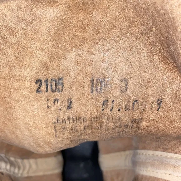 Vintage Cowboy boots, 10.5, solid brown pull-ons, newly re-soled, leather