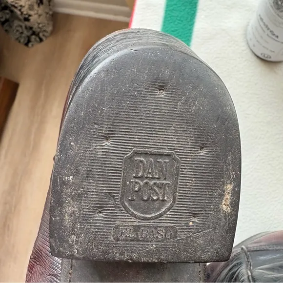 Vintage Dan Post Dark Cherry Cowboy Boots
