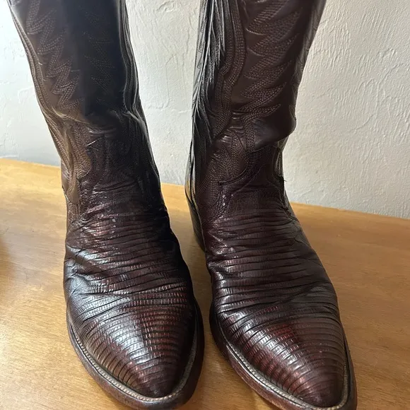 Vintage Dan Post Leather Cowboy Boots