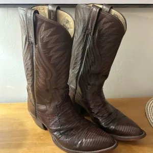 Vintage Dan Post Leather Cowboy Boots