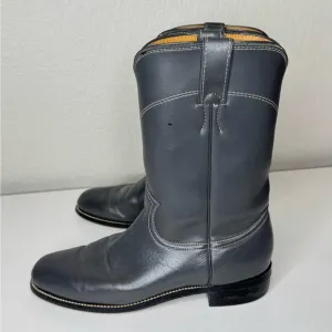 Vintage Diamond J Justin Western Leather Boots Grey Women’s 8.5 B