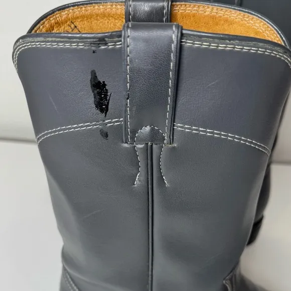 Vintage Diamond J Justin Western Leather Boots Grey Women’s 8.5 B