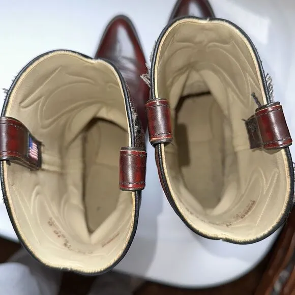 Vintage Dingo dark burgundy cowboy boots
