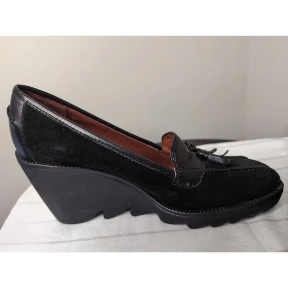 Vintage Donald J Pliner made in Italy chunky preppy wedge heel shoes 7.5