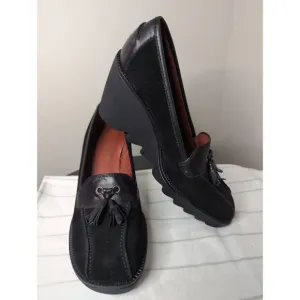 Vintage Donald J Pliner made in Italy chunky preppy wedge heel shoes 7.5