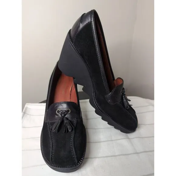 Vintage Donald J Pliner made in Italy chunky preppy wedge heel shoes 7.5