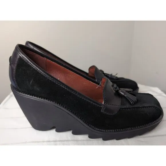 Vintage Donald J Pliner made in Italy chunky preppy wedge heel shoes 7.5