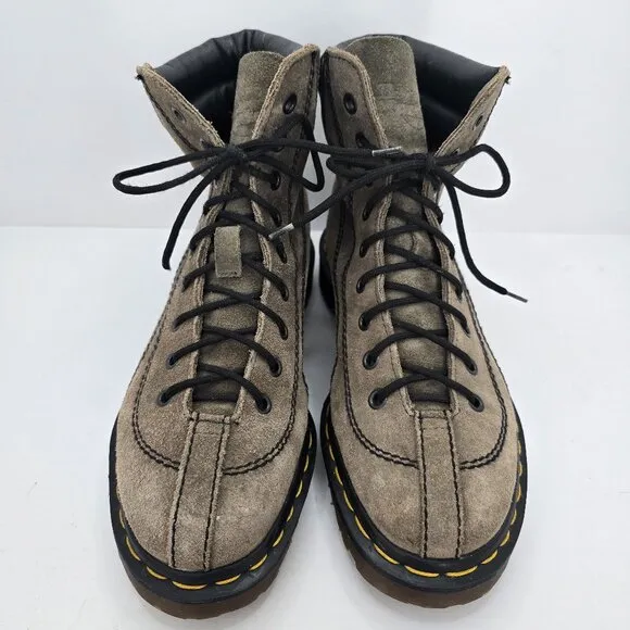 vintage Dr. Martens 90's brown suede chunky Made in England combat boots WMS 7.5