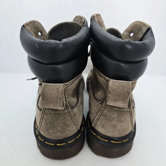 vintage Dr. Martens 90's brown suede chunky Made in England combat boots WMS 7.5