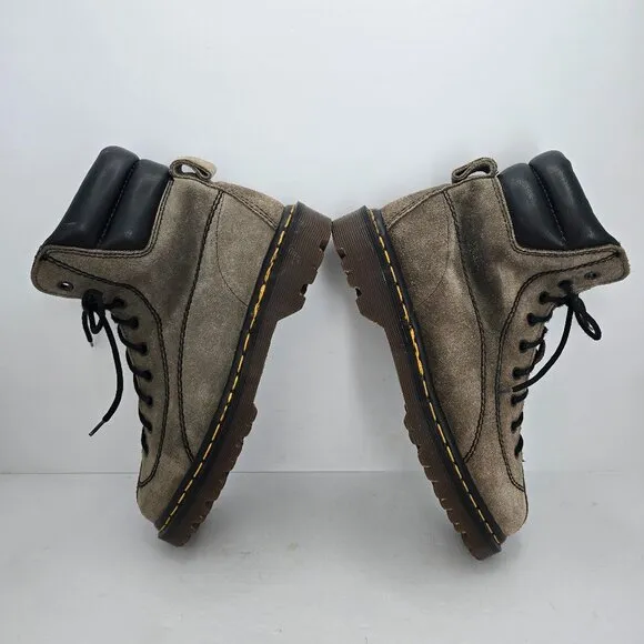 vintage Dr. Martens 90's brown suede chunky Made in England combat boots WMS 7.5
