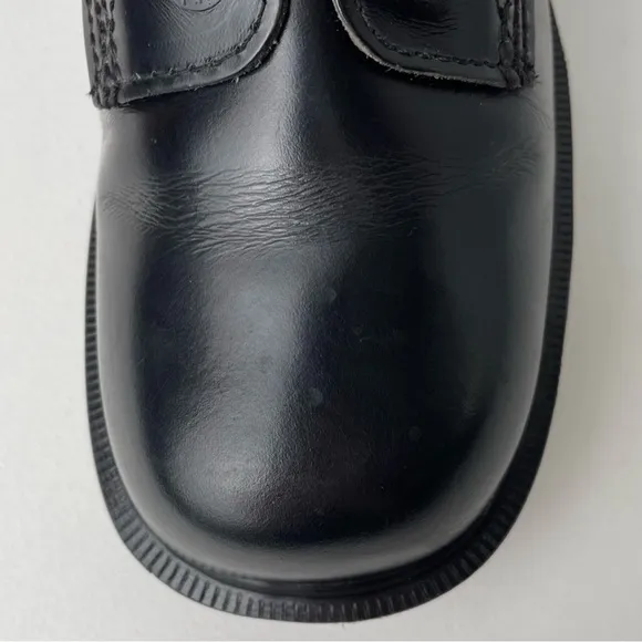 Vintage Dr. Martens Black Boots with Smooth Leather and Lace-Up Design