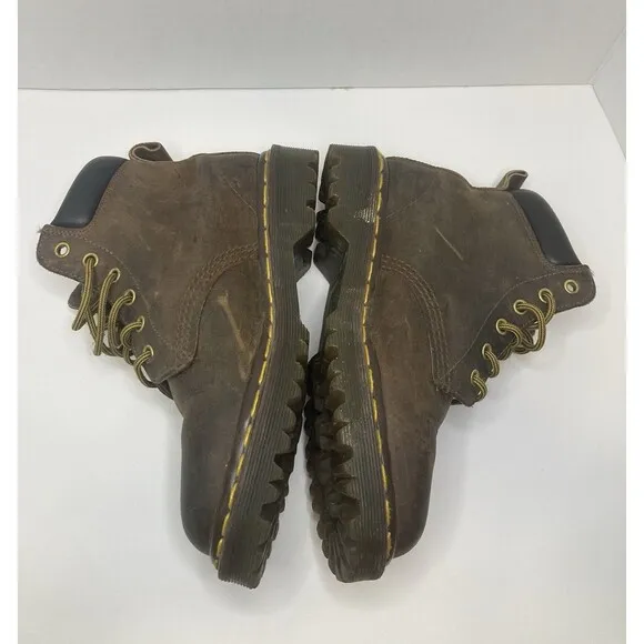 Vintage Dr. Martens Doc England 90's Brown Lug Sole 939 Ankle Boots US 4 Youth
