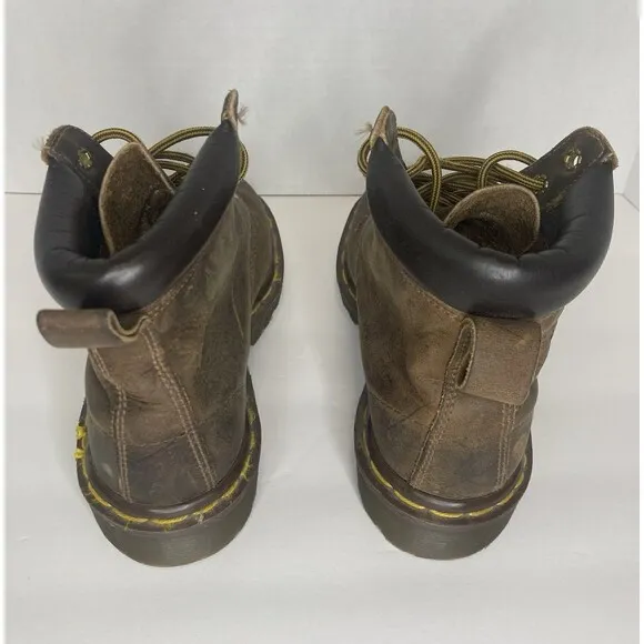 Vintage Dr. Martens Doc England 90's Brown Lug Sole 939 Ankle Boots US 4 Youth