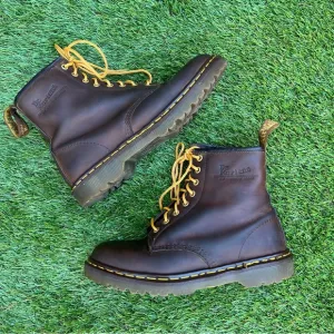 Vintage Dr. Martens Made in England 1460 Brown Leather Boots MIE 90s