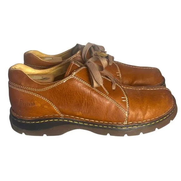 Vintage Dr Martens Oxford Shoes Mens 11 Peanut Brown Leather #8C15 Chunky LaceUp