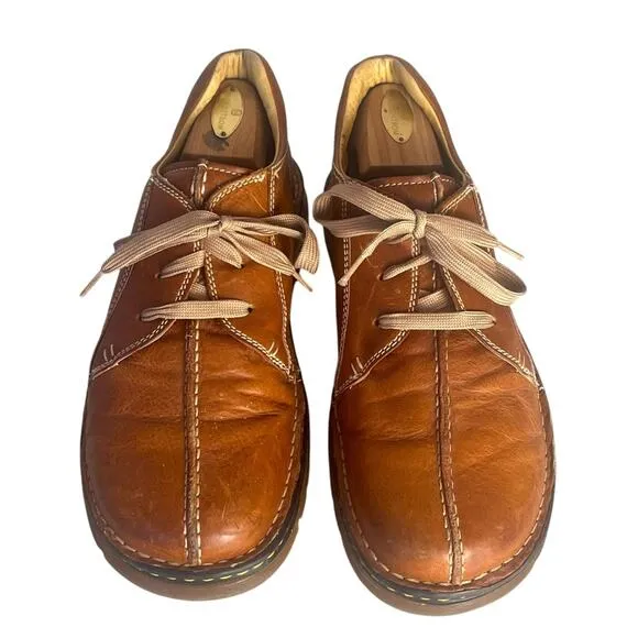 Vintage Dr Martens Oxford Shoes Mens 11 Peanut Brown Leather #8C15 Chunky LaceUp