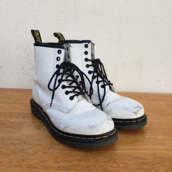 Vintage Dr. Martens White Boots