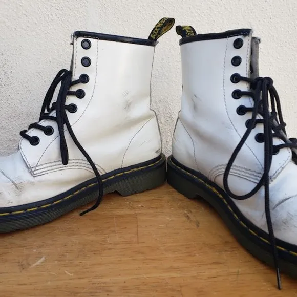 Vintage Dr. Martens White Boots