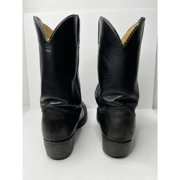 Vintage Durango Men's Western Black Leather Cowboy Boots Western Size 7.5