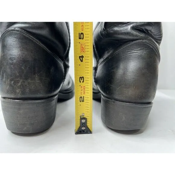 Vintage Durango Men's Western Black Leather Cowboy Boots Western Size 7.5