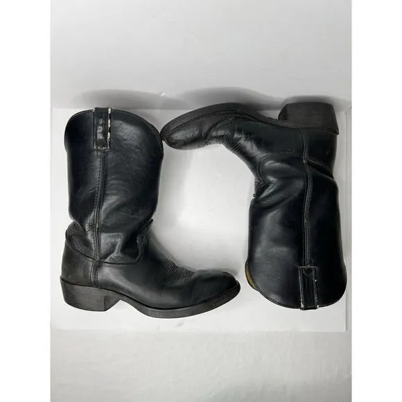Vintage Durango Men's Western Black Leather Cowboy Boots Western Size 7.5