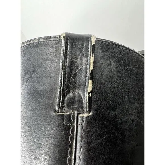 Vintage Durango Men's Western Black Leather Cowboy Boots Western Size 7.5