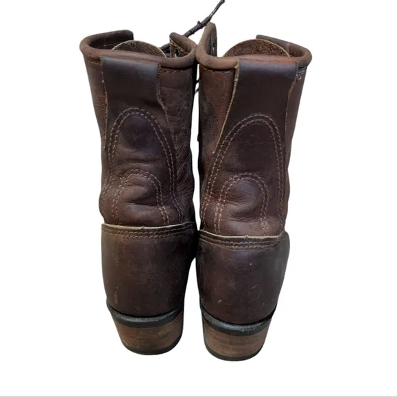 Vintage Durango Roper Boots size 7 Leather Kiltie Western Cowgirl Vibram Sole