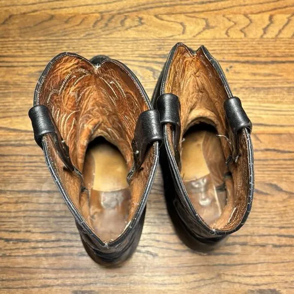 Vintage Durango West 11610 Black Leather Western Cowboy Boots Men’s 10 D