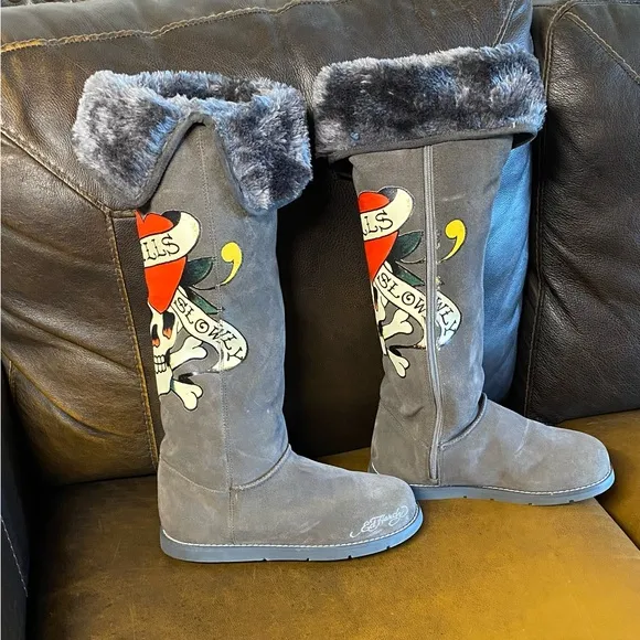 Vintage Ed Hardy Brand New Boots Sz.10