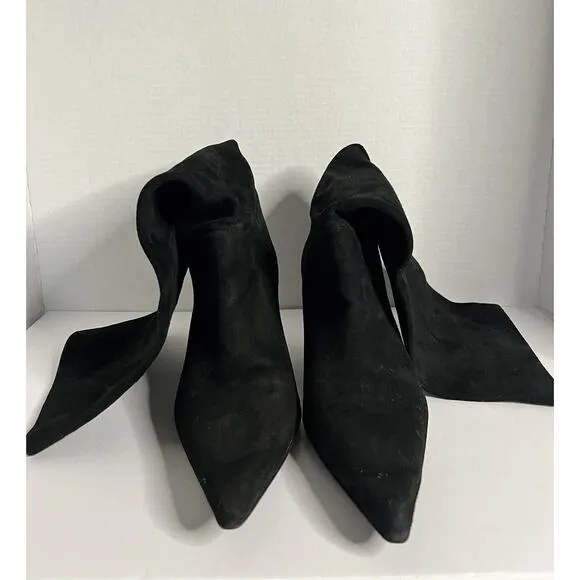 Vintage Enzo Angiolini Women’s Suede Black Boots Size 10M Heels 3 Inch