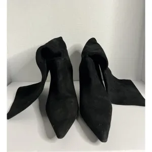 Vintage Enzo Angiolini Women’s Suede Black Boots Size 10M Heels 3 Inch