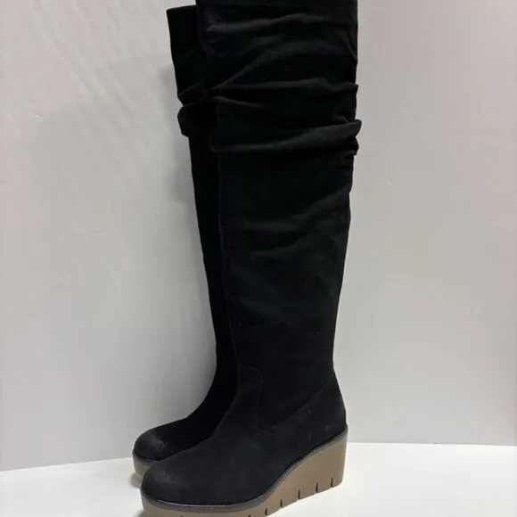 Vintage Foundry Co. Women’s Maisie Wedge Tall Black Boots, Size 9 M