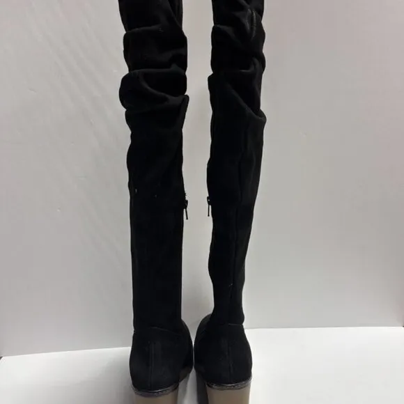 Vintage Foundry Co. Women’s Maisie Wedge Tall Black Boots, Size 9 M