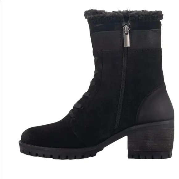 Vintage Foundry Scarlett Black Leather Boots Size 8 NWT